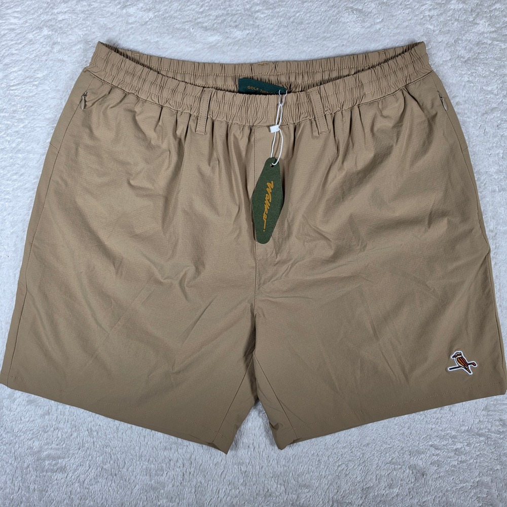 Walker Stasher Shorts Mens L Beige Nylon Stretch Elastic Waist GT3-BT01-SAN-L